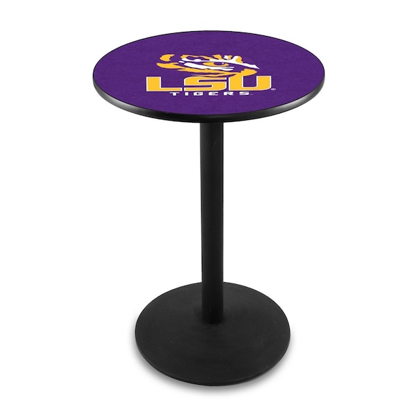 36" Blk Wrinkle Louisiana State Pub Table